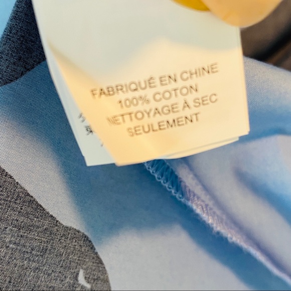 Kate Spade Tea Garden Blue & Orange Floral Print Cotton Midi Dress - Picture 12 of 13